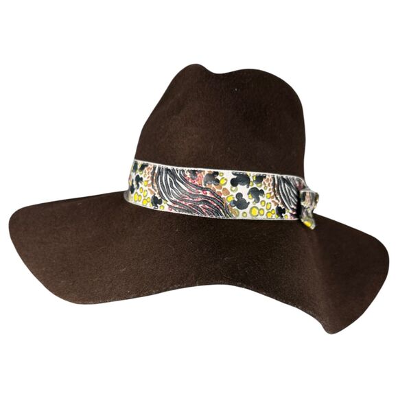 Disney Animal Kingdom Brown Wool Floppy Sun Hat One Size NEW with Tags - Picture 3 of 7